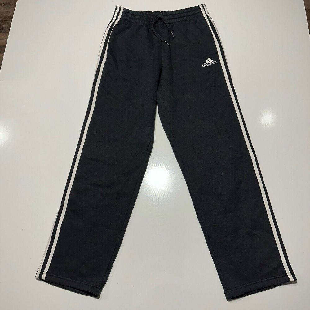 Adidas Lounge Active Sweatpants Men Medium Black Stripes Y2K EUC